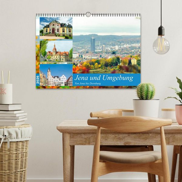 Produktbild: Jena und Umgebung - Von Jena bis Dornburg (Wandkalender 2026 DIN A3 quer), CALVENDO Monatskalender