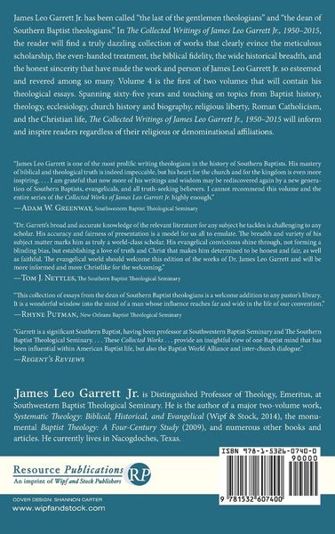 Produktbild: The Collected Writings of James Leo Garrett Jr., 1950-2015