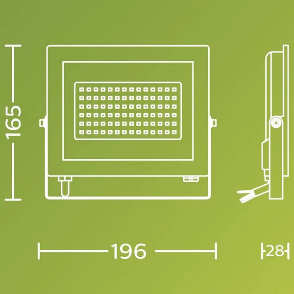 Produktbild: Philips LED Lois 929004642001 LED-Au&szlig;enstrahler 50W Leuchtfarben: Warmwei&szlig;