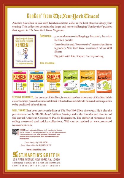 Produktbild: The New York Times Will Shortz Presents Sunday Kenken