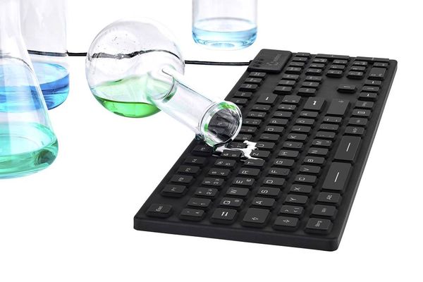Produktbild: Renkforce RF-3561816 USB Tastatur Deutsch, QWERTZ Schwarz Silikonmembran vollversiegelt IP68