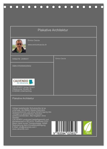 Produktbild: Plakative Architektur (Tischkalender 2027 DIN A5 hoch), CALVENDO Monatskalender