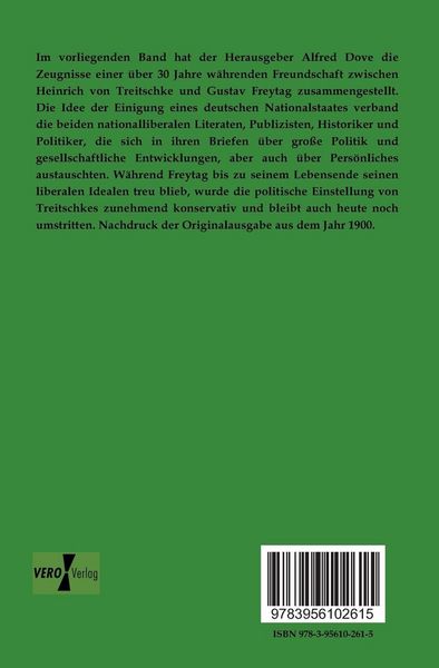 Produktbild: Gustav Freytag und Heinrich von Treitschke im Briefwechsel