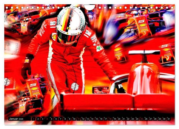 Produktbild: Deutsche in der Formel 1 (Wandkalender 2026 DIN A4 quer), CALVENDO Monatskalender