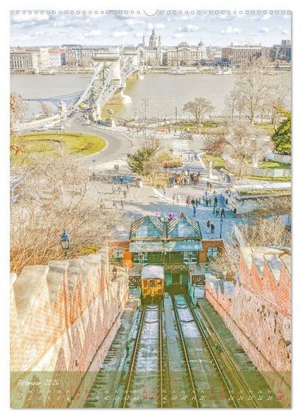 Produktbild: Budapest - Ein malerischer Spaziergang (hochwertiger Premium Wandkalender 2026 DIN A2 hoch), Kunstdruck in Hochglanz