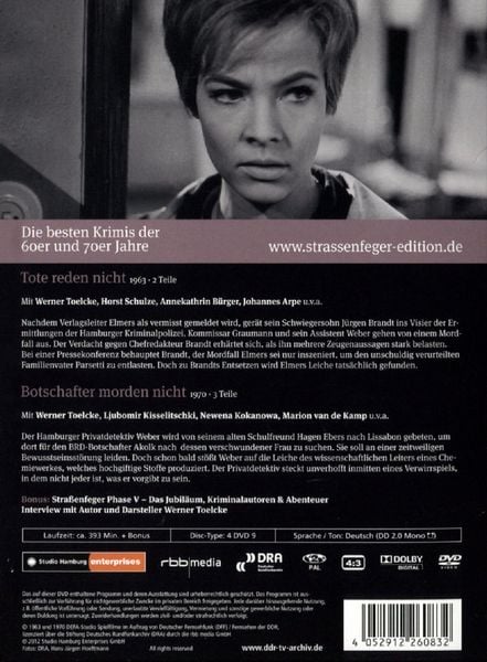Produktbild: Stra&szlig;enfeger 44 - Tote reden nicht/Botschafter morden nicht [4 DVDs]