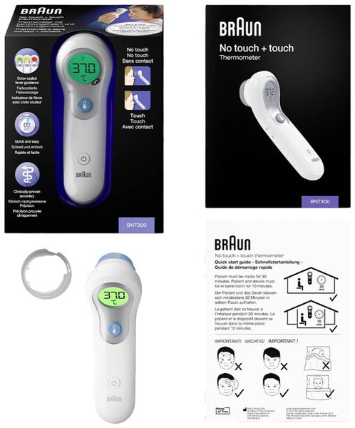 Produktbild: Braun BNT300WE Fieberthermometer Mit LED Beleuchtung