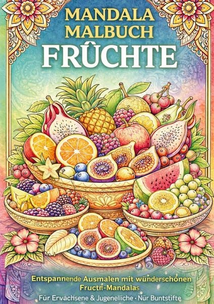 Mandala-Malbuch, Früchte, Taschenbuch von H. Mourits, Brave New Books, 9789465385532