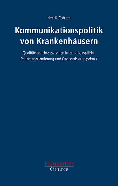Produktbild: Kommunikationspolitik von Krankenh&auml;usern