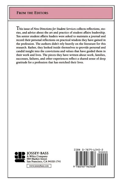 Produktbild: Dalton, J: Art and Practical Wisdom of Student Affairs Leade