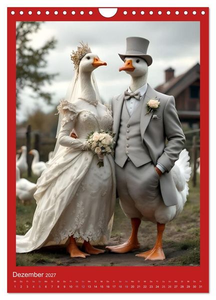 Produktbild: Nicht nur ein Vogel wollte Hochzeit halten (Wandkalender 2027 DIN A4 hoch), CALVENDO Monatskalender