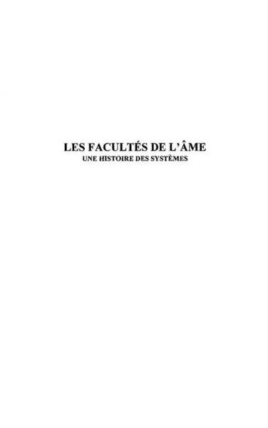 Produktbild: Facultes de l'ame