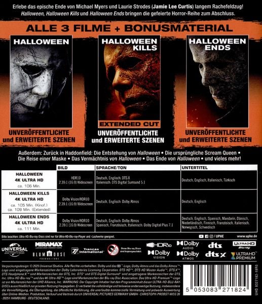 Produktbild: Halloween Trilogy (3 4K Ultra HD)