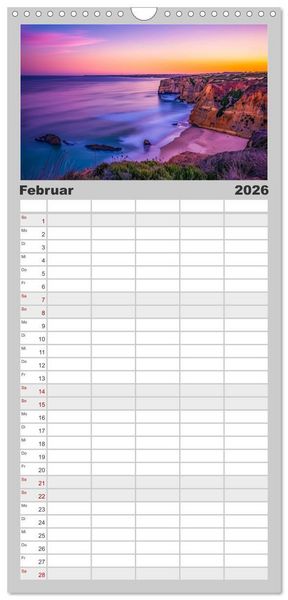 Produktbild: Familienplaner 2026 - Traumhafte Str&auml;nde mit 5 Spalten (Wandkalender, 21 x 45 cm) CALVENDO