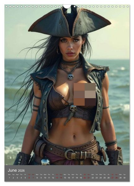 Produktbild: Pirate princesses (Wall Calendar 2026 DIN A3 portrait), CALVENDO 12 Month Wall Calendar