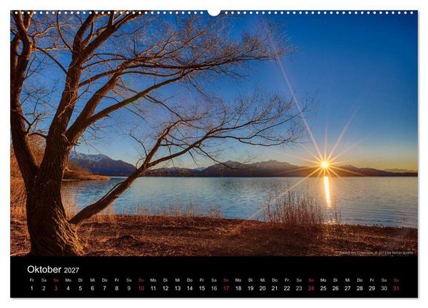 Produktbild: Licht &uuml;ber Bergen und Seen (Wandkalender 2027 DIN A2 quer), CALVENDO Monatskalender