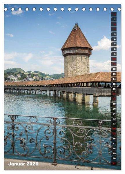 Produktbild: Willkommen in Luzern (Tischkalender 2026 DIN A5 hoch), CALVENDO Monatskalender