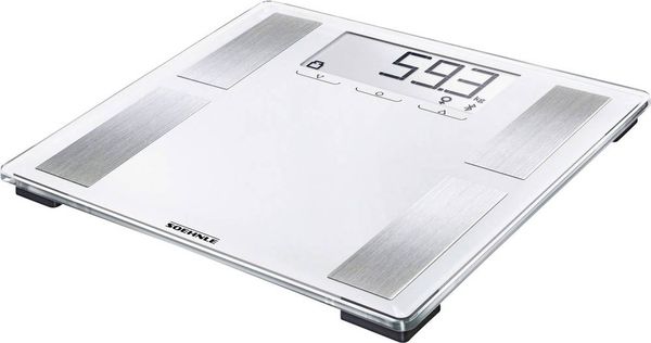 Soehnle Shape Sense Connect 100 Körperanalysewaage Wägebereich (max.)=180 kg Grau, Metall Mit Bluetooth