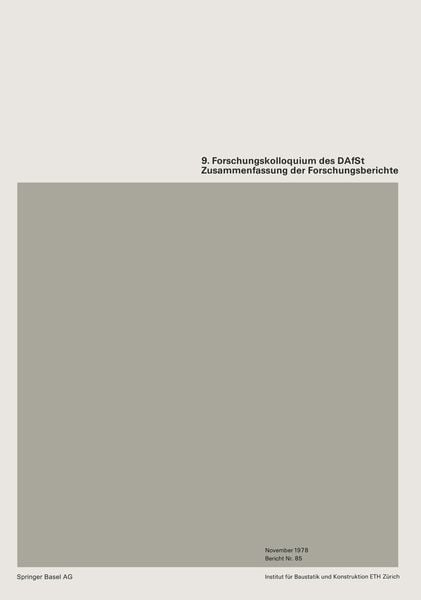 Produktbild: 9. Forschungskolloquiums des Deutschen Ausschusses f&uuml;r Stahlbeton (DAfSt)