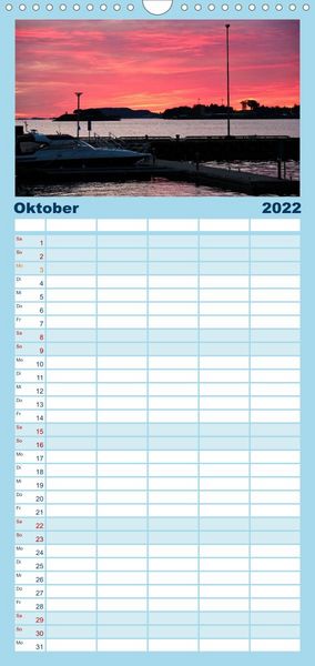 Produktbild: S&uuml;dnorwegen - Familienplaner hoch (Wandkalender 2022 , 21 cm x 45 cm, hoch)