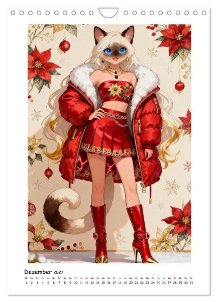 Produktbild: Fashion Cats - Weil Stil keine Grenzen kennt (Wandkalender 2027 DIN A4 hoch), CALVENDO Monatskalender