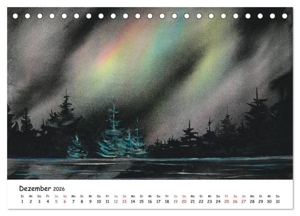 Produktbild: Landschaft in Aquarellfarbe (Tischkalender 2026 DIN A5 quer), CALVENDO Monatskalender