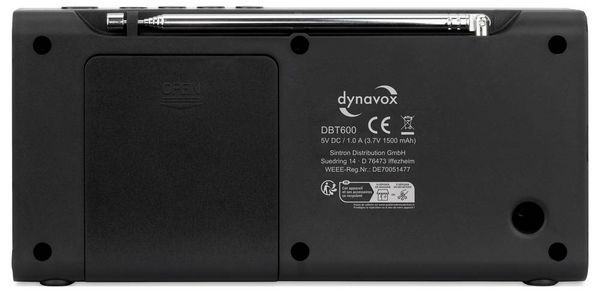 Produktbild: Dynavox DBT200 Taschenradio DAB+, FM Bluetooth&reg;, DAB+ Schwarz