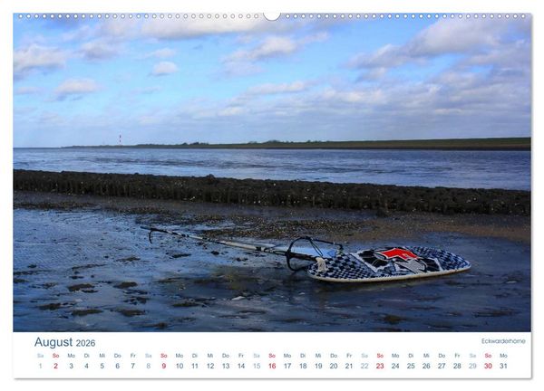 Produktbild: Ebbe und Watt 2026. Impressionen von der Nordseek&uuml;ste (hochwertiger Premium Wandkalender 2026 DIN A2 quer), Kunstdruck in Hochglanz