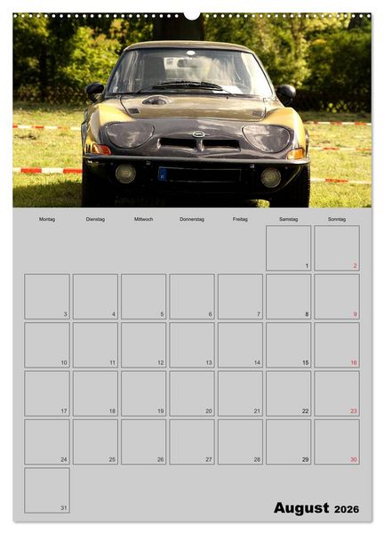 Produktbild: Opel GT Terminplaner (hochwertiger Premium Wandkalender 2026 DIN A2 hoch), Kunstdruck in Hochglanz