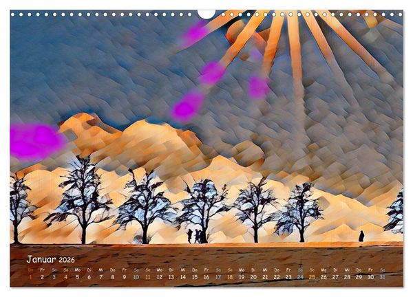 Produktbild: Surreales Farbspiel (Wandkalender 2026 DIN A3 quer), CALVENDO Monatskalender