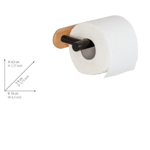Produktbild: Turbo-Loc&reg; Toilettenpapierhalter Mod. Orea Bamboo, Befestigen ohne bohren