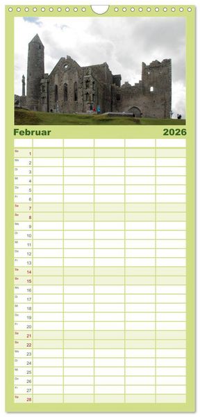 Produktbild: Familienplaner 2026 - Irland mit 5 Spalten (Wandkalender, 21 x 45 cm) CALVENDO