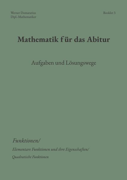 Produktbild: Mathematik f&uuml;r das Abitur