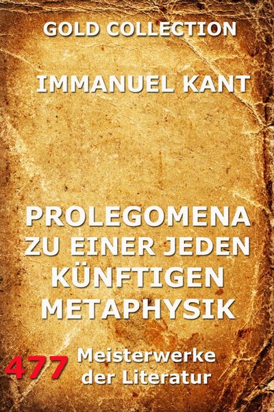 Produktbild: Prolegomena zu einer jeden k&uuml;nftigen Metaphysik