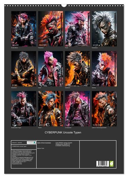 Produktbild: CYBERPUNK Urcoole Typen (Wandkalender 2026 DIN A2 hoch), CALVENDO Monatskalender