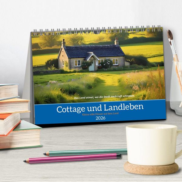Produktbild: Cottage und Landleben (Tischkalender 2026 DIN A5 quer), CALVENDO Monatskalender
