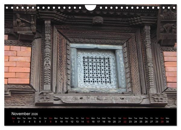 Produktbild: Monuments of Nepal 2026 (Wall Calendar 2026 DIN A4 landscape), CALVENDO 12 Month Wall Calendar