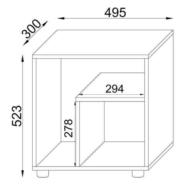 Produktbild: Holz Beistelltisch Couchtisch Sofatisch Zeito