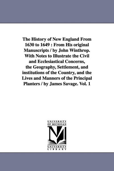 Produktbild: The History of New England From 1630 to 1649