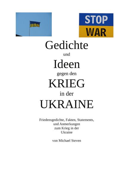 Produktbild: Gedichte und Ideen gegen den Krieg in der Ukraine