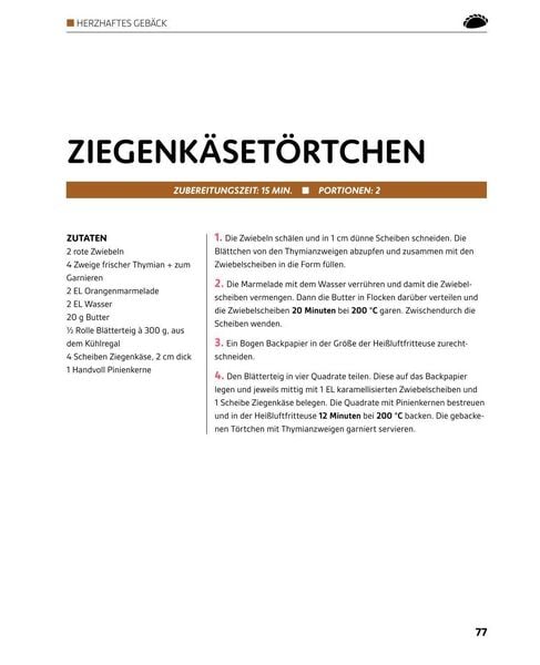 Produktbild: Hei&szlig;luftfritteuse GOLD Das Backbuch