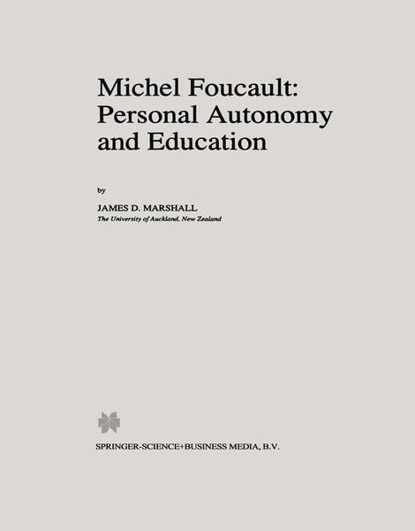 Produktbild: Michel Foucault: Personal Autonomy and Education