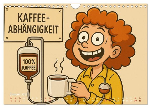 Produktbild: Und t&auml;glich gr&uuml;&szlig;t der Wahnsinn (Wandkalender 2027 DIN A4 quer), CALVENDO Monatskalender