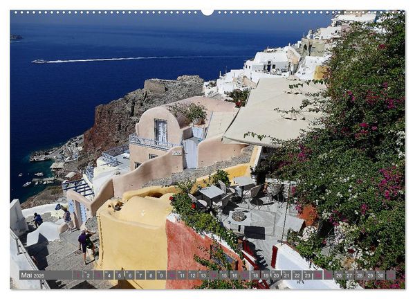 Produktbild: Santorini - Insel ewiger Liebe (hochwertiger Premium Wandkalender 2026 DIN A2 quer), Kunstdruck in Hochglanz