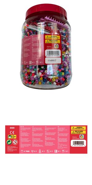 Produktbild: Dose ca. 7000 Perlen + Stiftplatten "rot"