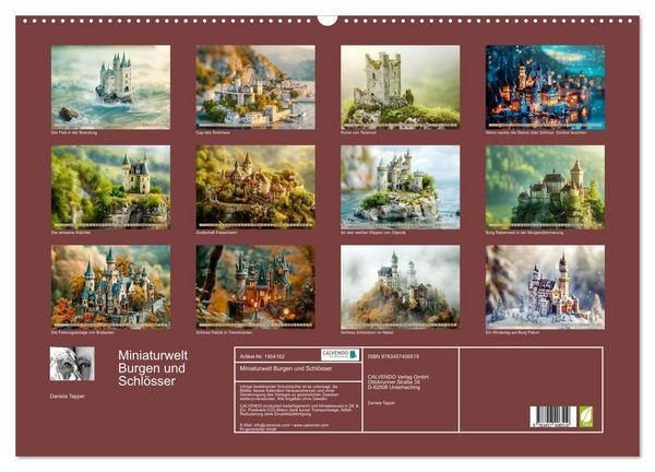Produktbild: Miniaturwelt Burgen und Schl&ouml;sser (Wandkalender 2026 DIN A2 quer), CALVENDO Monatskalender