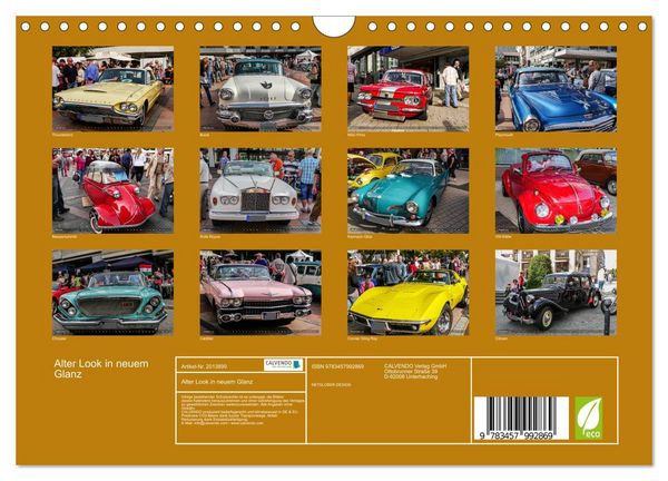 Produktbild: Alter Look in neuem Glanz (Wandkalender 2026 DIN A4 quer), CALVENDO Monatskalender