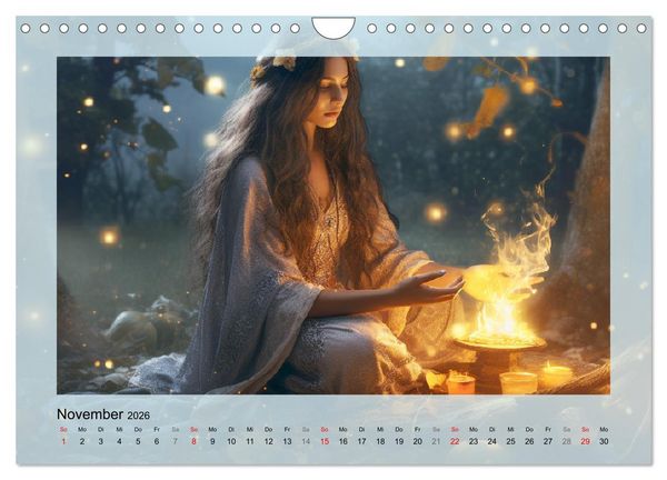 Produktbild: Avalons magische Frauen. Geheimnisvolle und Sagenumwobene Insel (Wandkalender 2026 DIN A4 quer), CALVENDO Monatskalender
