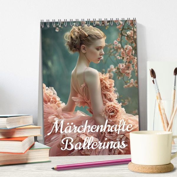 Produktbild: M&auml;rchenhafte Ballerina (Tischkalender 2026 DIN A5 hoch), CALVENDO Monatskalender