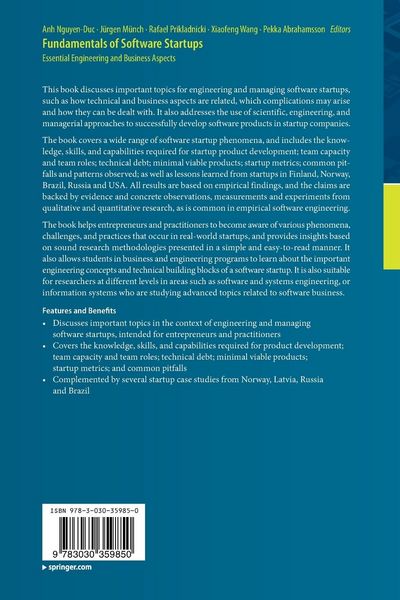 Produktbild: Fundamentals of Software Startups
